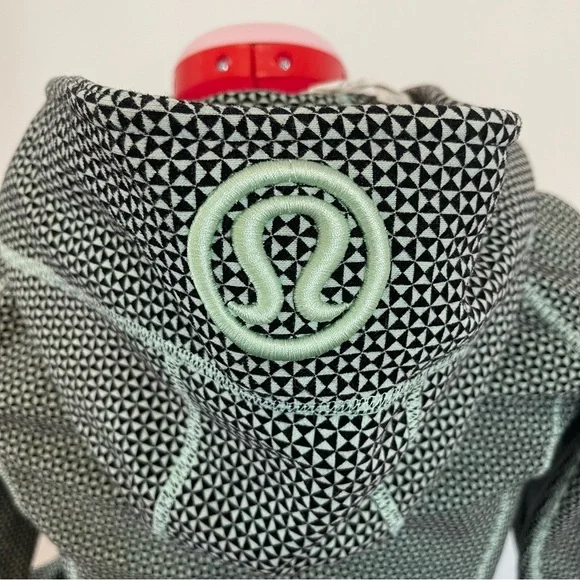 RARE Lululemon Scuba Hoodie Double Diamond Fresh Teal - Picture 6 of 10